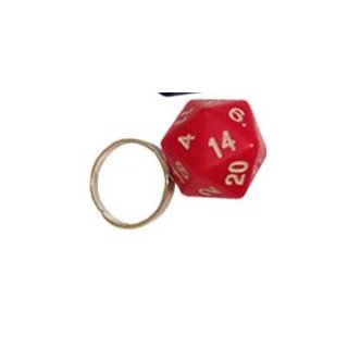 D20 Rings Adjustable Red Ring One Size Fits Most