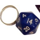 D20 Rings Adjustable Blue Ring One Size Fits Most