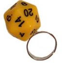 D20 Rings Adjustable Yellow Ring One Size Fits Most