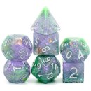 Green & Purple Seabed Treasure Dice Set (7)