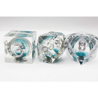 Sharp Edge Liquid Core RPG Dice Set (7) Sky Blue