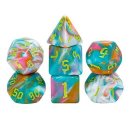 Teal Sunrise RPG Dice Set (7)