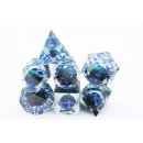 Sharp Edge Moving Eye Blue Cyclops RPG Dice Set (7)