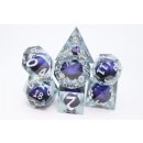 Sharp Edge Moving Eye Purple Cyclops RPG Dice Set (7)