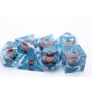 Sharp Edge Moving Eye RPG Dice Set (7) Teal Cyclops