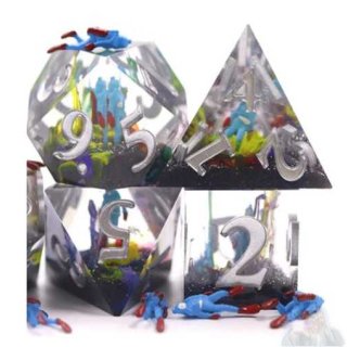 Sharp Edge Resin RPG Dice Set (7) Steve the SCUBA Diver