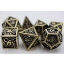 Bronze Dragon Hollow Metal RPG Dice Set (7)