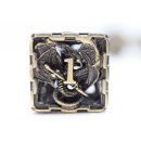 Chained Dragon Bronze Hollow Metal RPG Dice Set (7)