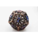 Fleur de Lis Copper Azul Hollow Metal RPG Dice Set (7)