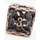 Chained Dragon Copper Hollow Metal RPG Dice Set (7)