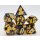 Bumblebee Dragon Scale Metal RPG Dice Set (7)