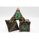 Ancient Forest Arrow Metal RPG Dice Set (7)