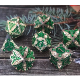 Elvish Royal Arrow Metal RPG Dice Set (7)