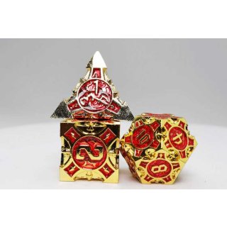 Royal Ruby Arrow Metal RPG Dice Set (7)