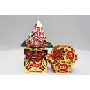 Royal Ruby Arrow Metal RPG Dice Set (7)