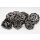 Midnight Metal Jeweled Hollow Hearts Metal RPG Dice Set (7)