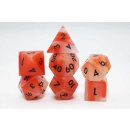 Red Agate Engraved RPG Dice Set (7)
