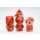 Red Agate Engraved RPG Dice Set (7)