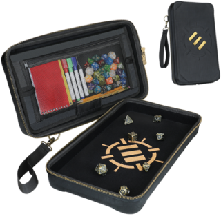 ENHANCE Tabletop RPGs Community Dice Organizer Case & XL Rolling Tray