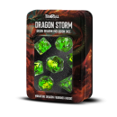 Dragon Storm Inclusion Resin Dice Set: Green Dragon