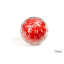 Factory Second Opaque Zocchihedron Red/White D100