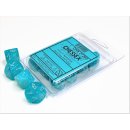 Chessex Signature Ten d10 Cirrus Aqua w/silver