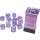 Chessex Borealis 16mm d6 Purple/white Luminary Dice Block (12 dice)