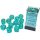 Chessex Borealis 16mm d6 Teal/gold Luminary Dice Block (12 dice)