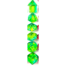 Chessex Gemini Polyhedral Translucent Green-Teal/yellow...