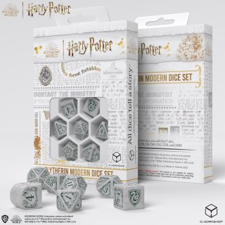 Harry Potter: Slytherin Modern Dice Set White (7)