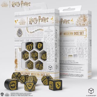 Harry Potter: Hufflepuff Modern Dice Set Black (7)