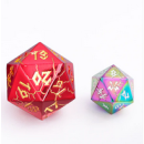 Barbarian 35mm Solid Metal Single D20 Spin Down Red with...