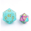 Barbarian 35mm Solid Metal Single D20 Spin Down Turquoise...