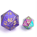 Barbarian 35mm Solid Metal Single D20 Spin Down Purple...