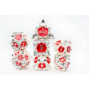 Metal RPG Dice Set Floral Starburst Ice Amaryllis (7)