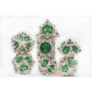 Metal RPG Dice Set Floral Starburst Frozen Fern (7)