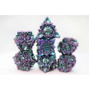 Metal RPG Dice Set Floral Starburst Mystic Marigold (7)