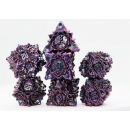 Metal RPG Dice Set Floral Starburst Burnt Nightshade (7)