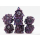 Metal RPG Dice Set Floral Starburst Burnt Nightshade (7)