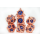 Metal RPG Dice Set Floral Starburst Copper Cornflower (7)