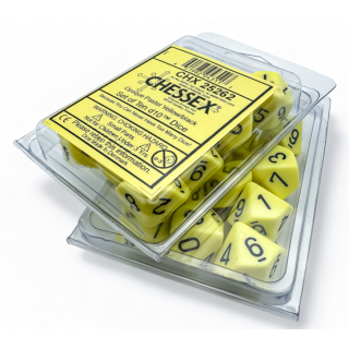 Opaque Pastel Yellow/Black D10 (10)