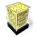Opaque Pastel Yellow/Black 12mm D6 (36)