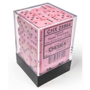 Opaque Pastel Pink/Black 12mm D6 (36)