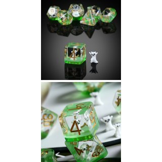 Resin Dice Set (7) Rave Kitty