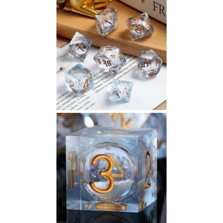 Liquid Core Dice Set (7) Winter Wonderland