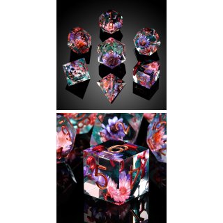 Sharp Edge Dice Set (7) Secret Garden