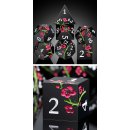 Metal & Enamel Dice Set (7) Sakura Black