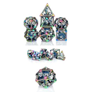 Hollow Dice Set (7) Dragon Cage Iridescence