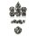 Hollow Dice Set (7) Dragon Cage Iron