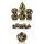 Hollow Dice Set (7) Dragon Cage Bronze